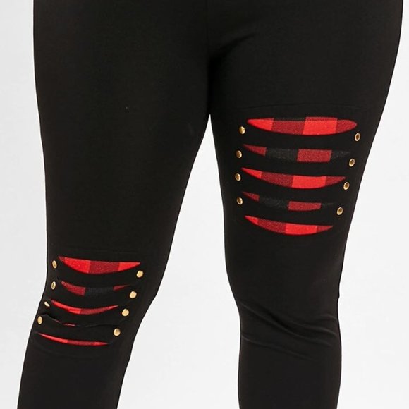 Pants - Rose Gal Plus Size Plaid leggings Size 22